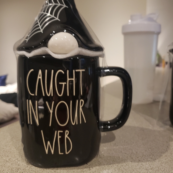 Rae Dunn Other - Rae Dunn Caught in your web mug with topper